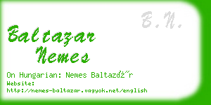 baltazar nemes business card
